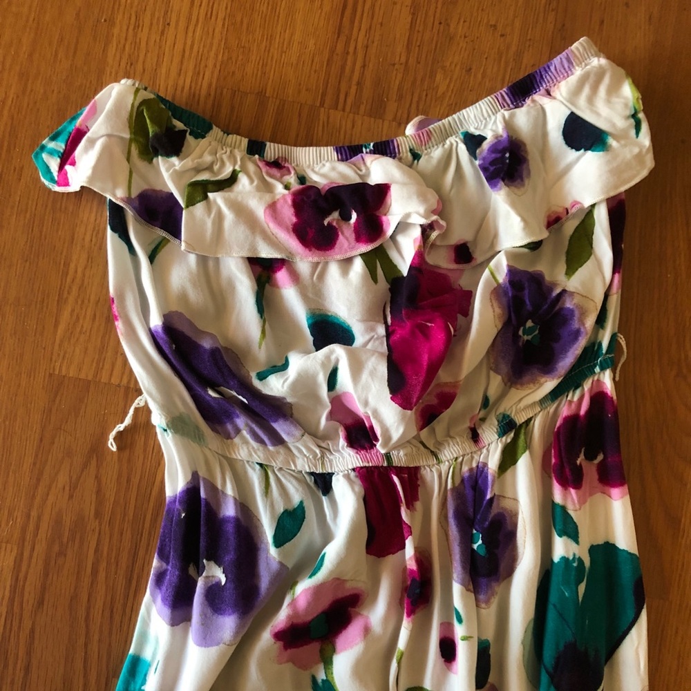 Nordstrom Floral Strapless Maxi Dress